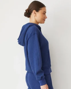 MONROW Teddy Fleece Relaxed Zip Up Hoody TRUENAVY Shop